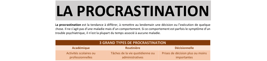 2017 Infographie sur la procrastination - Igor Thiriez