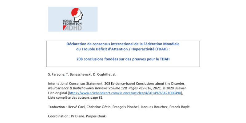 2021 Consensus international - World Federation of ADHD (version francophone)