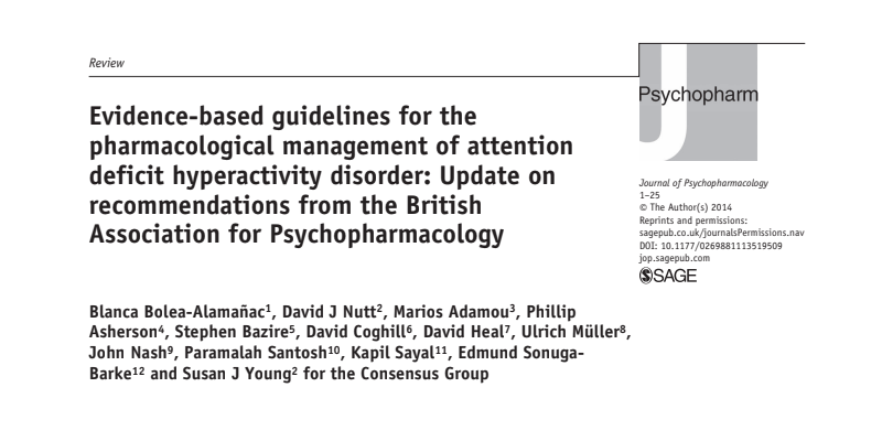 2014 Guidelines children and adult ADHD - BAP English