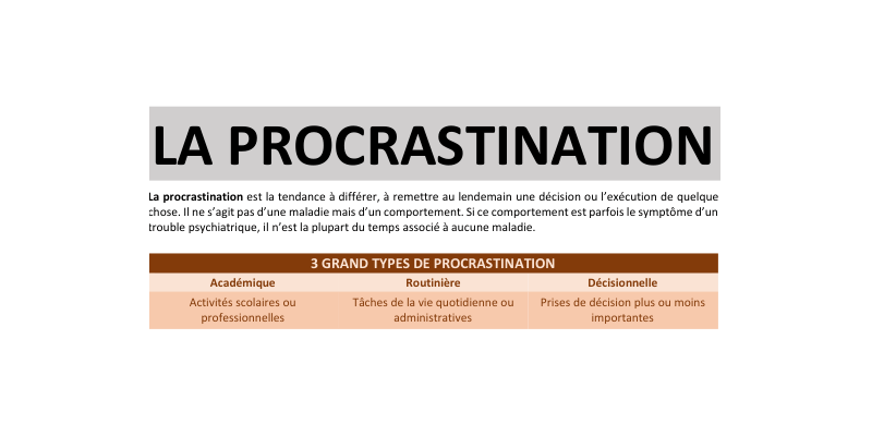 2017 Infographie sur la procrastination - Igor Thiriez