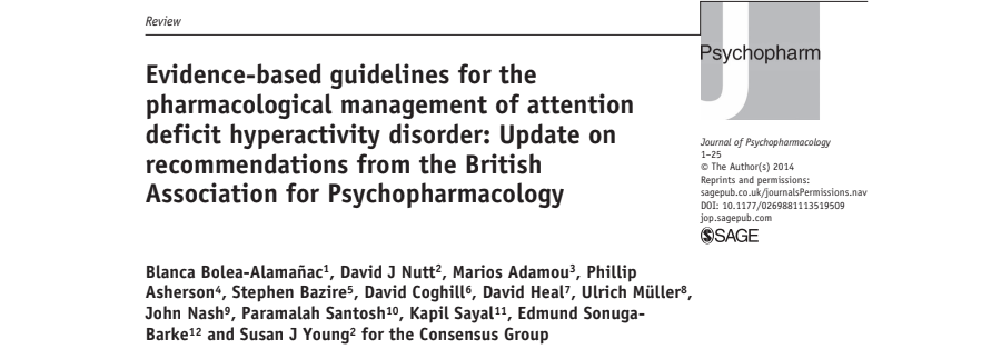2014 Guidelines children and adult ADHD - BAP English