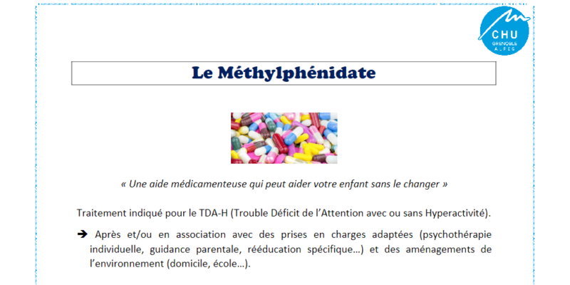 [Enfants] Fiche résumé Méthylphénidate - CHU Grenoble